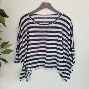 ⭐ 3/$20 Express Striped Webbed Crew Neck Top